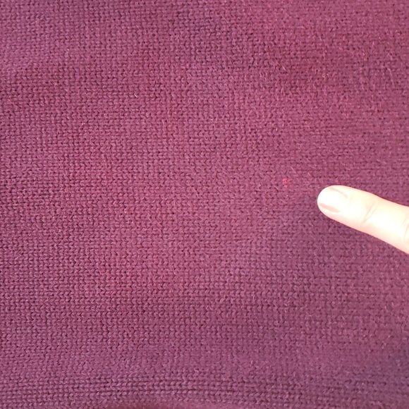Lands' End Deep Purple Cotton Sweater - Picture 5 of 5
